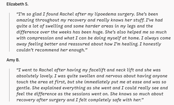 testimonials